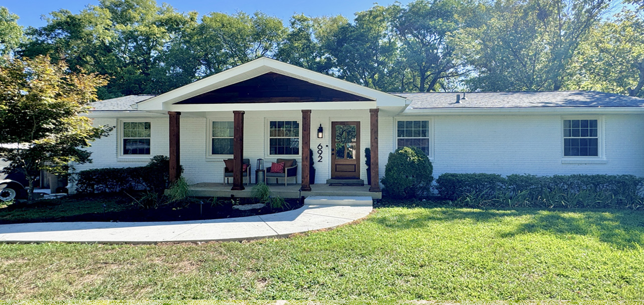 After — Exterior Brick Ranch Makeover — Nashville, TN — The Fig & Dane