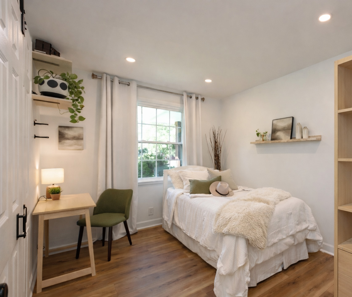 After — Secondary Bedroom Staging — The Fig & Dane